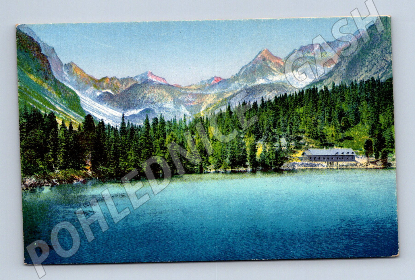 Pohlednice Vysoké Tatry - Popradské pleso s chatou (M11270)
