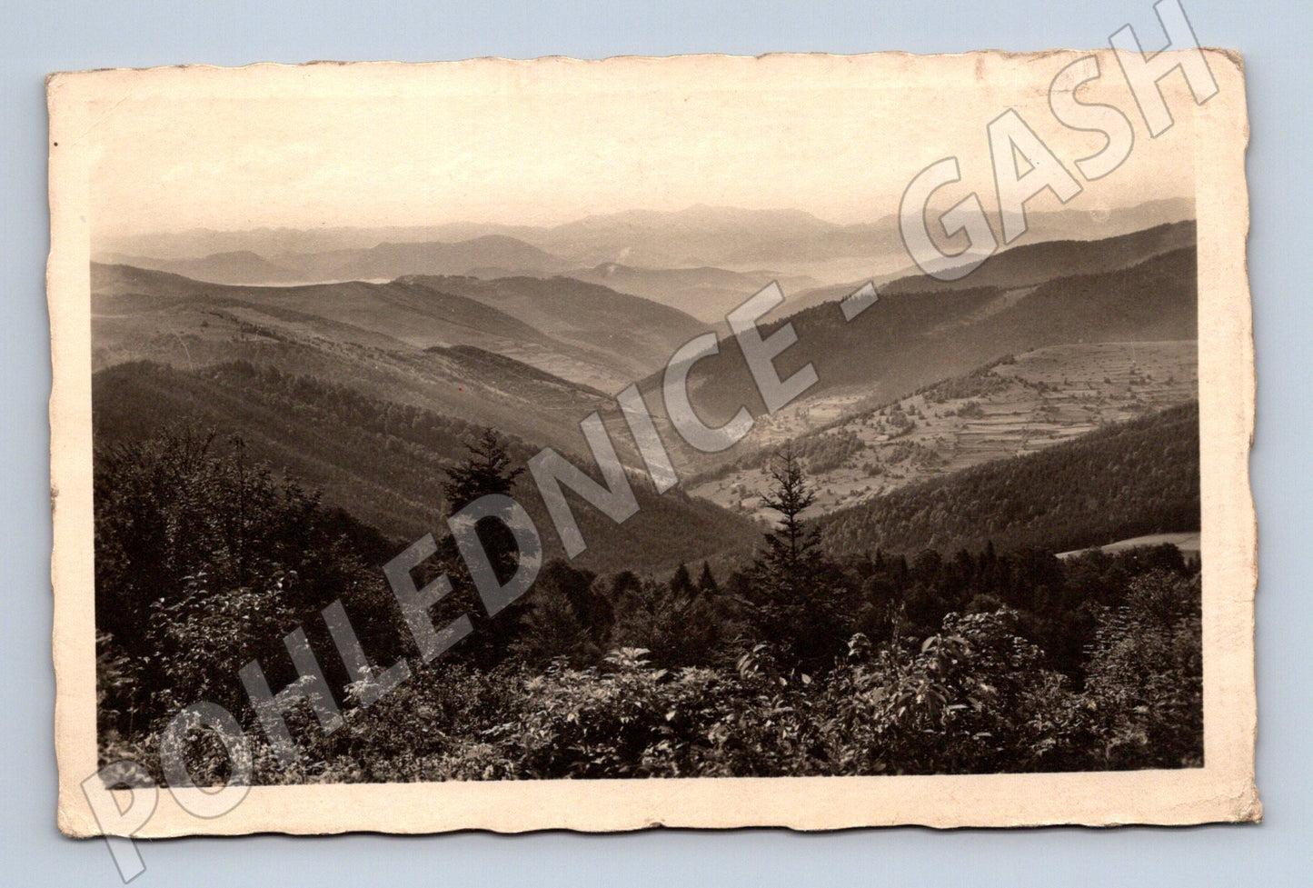 Pohlednice Stolečný (960 m) – pohled na Slovensko (M11289)