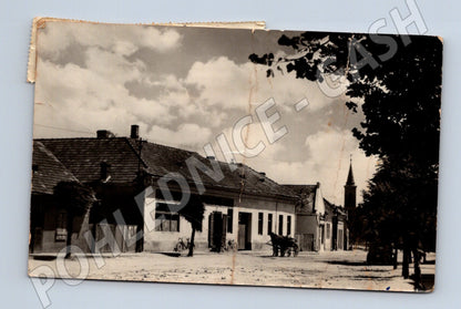 Pohlednice Staré Čalovo Kostel s povozem (M11310)