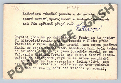 Pohlednice Česká vánoční Betlém černobílá (M1134)