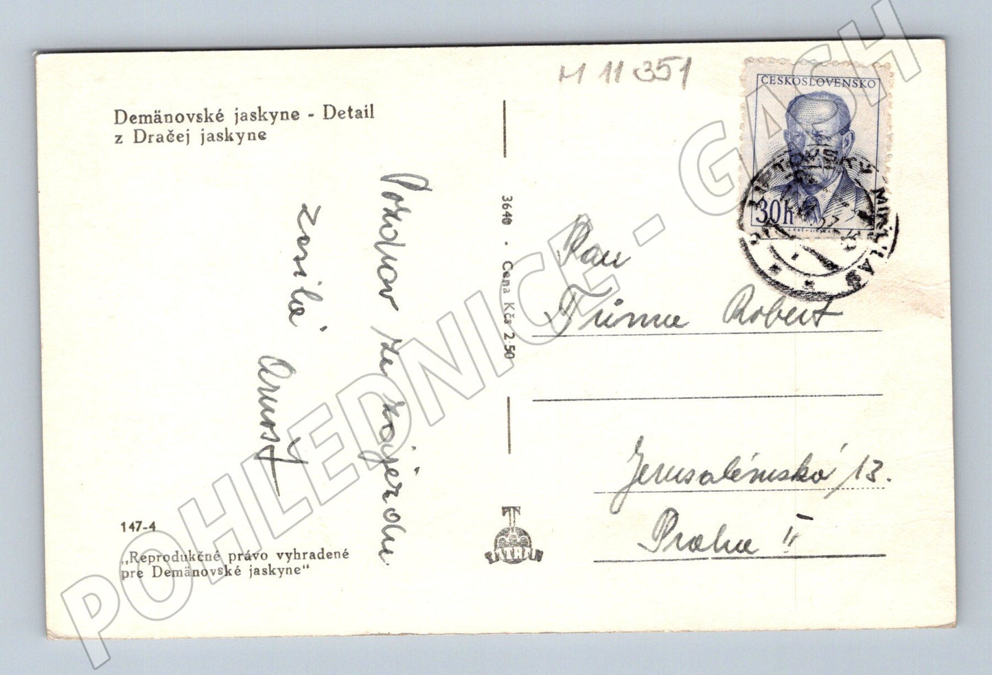 Pohlednice Demänovské jaskyne – Dračia jaskyňa (M11351)