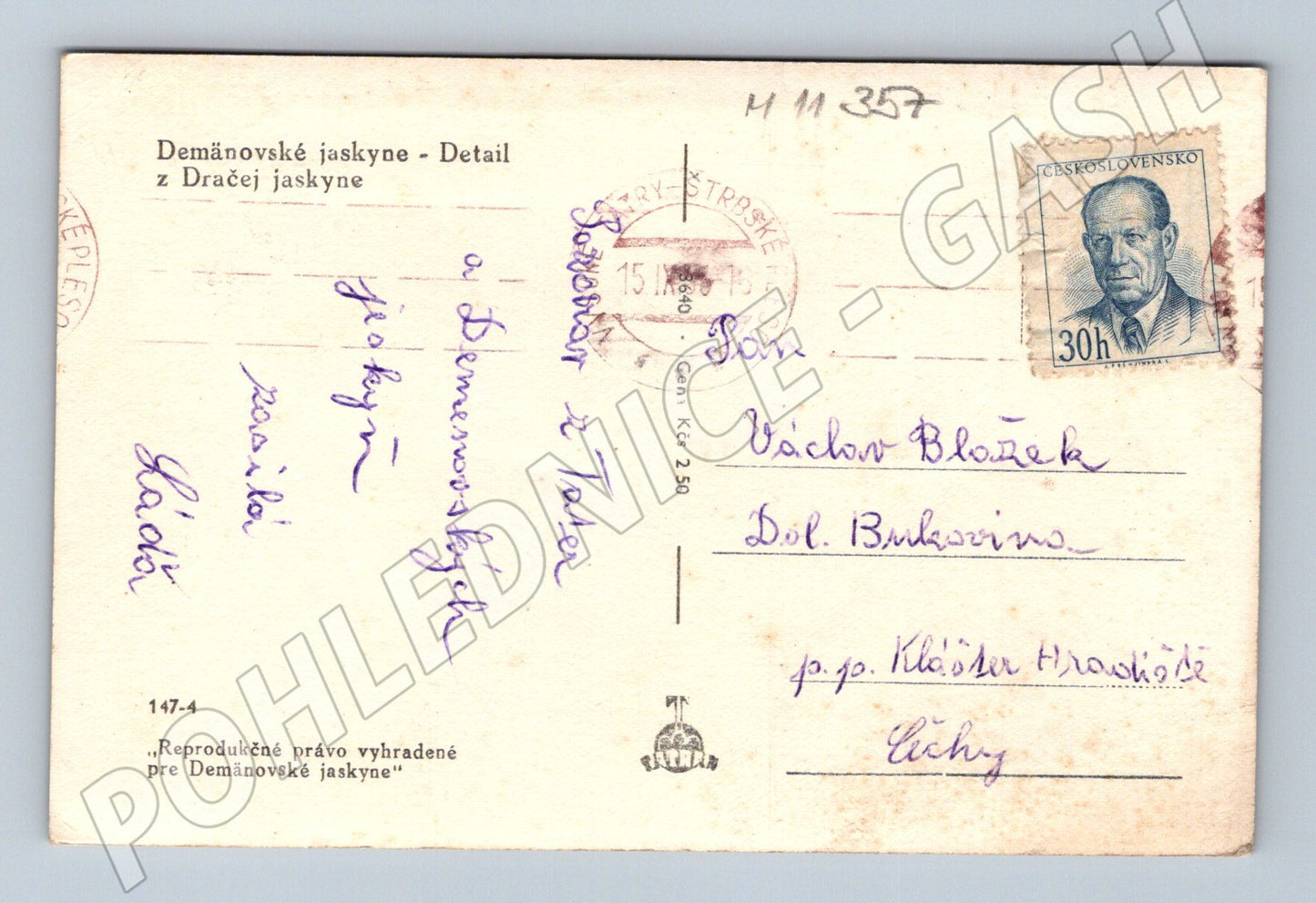 Pohlednice Demänovské jaskyne – Dračí jaskyňa (M11357)