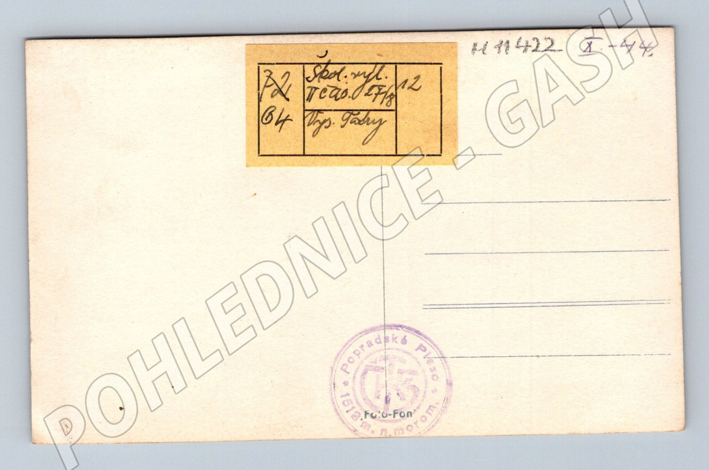 Pohlednice Popradské pleso – štíty Vysokých Tater (M11422)