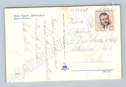 Pohlednice Sliač – restaurace hotelu Palace (M11428)