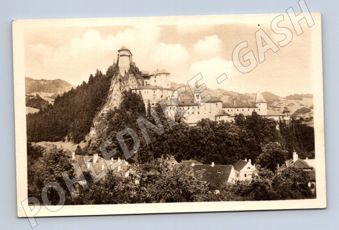 Pohlednice Oravský hrad 1952 - prošlá, známka ČSR (M11431)