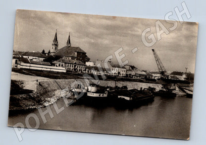Pohlednice Komárno lodě na Dunaji (M11441)
