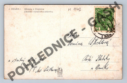 Pohlednice Veselé Vánoce – Chodsko J. Douba 1910 (M1146)
