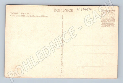 Pohlednice Vysoké Tatry, České pleso a Svišťový štít (M11484)