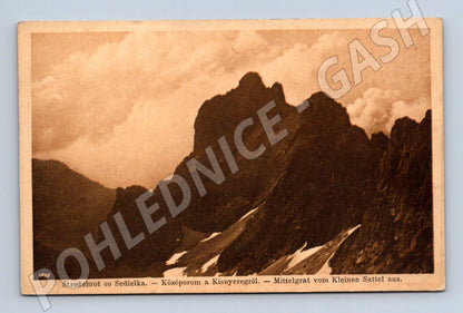 Pohlednice Stredohrot a Sedielko, Vysoké Tatry (M11486)