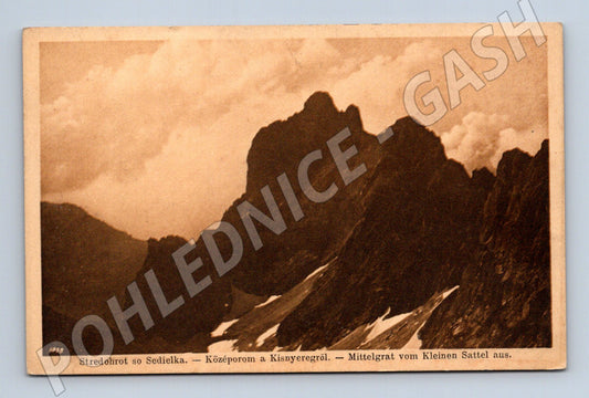 Pohlednice Stredohrot a Sedielko, Vysoké Tatry (M11486)