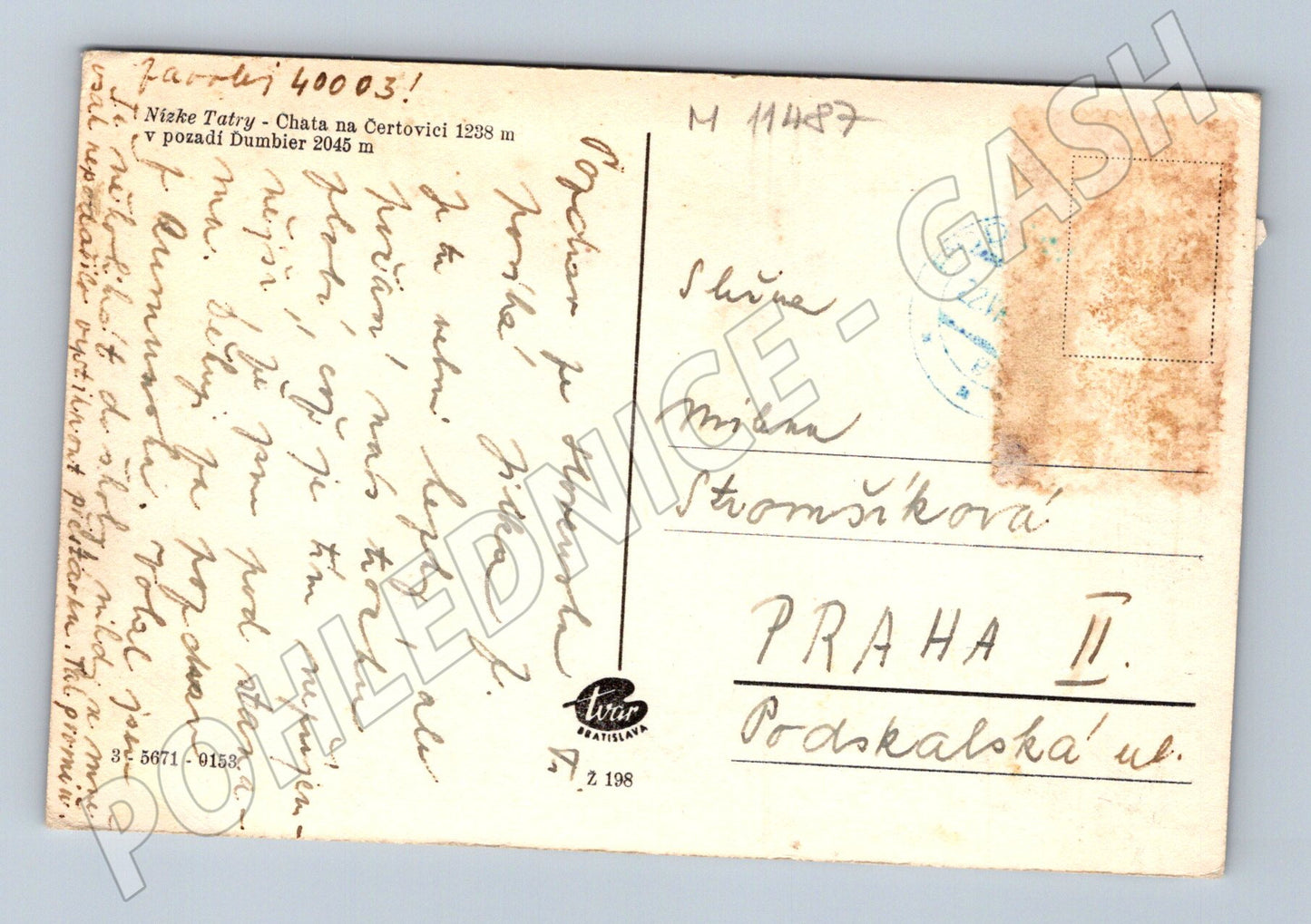 Pohlednice Nízké Tatry – Chata na Čertovici, Ďumbier (M11487)