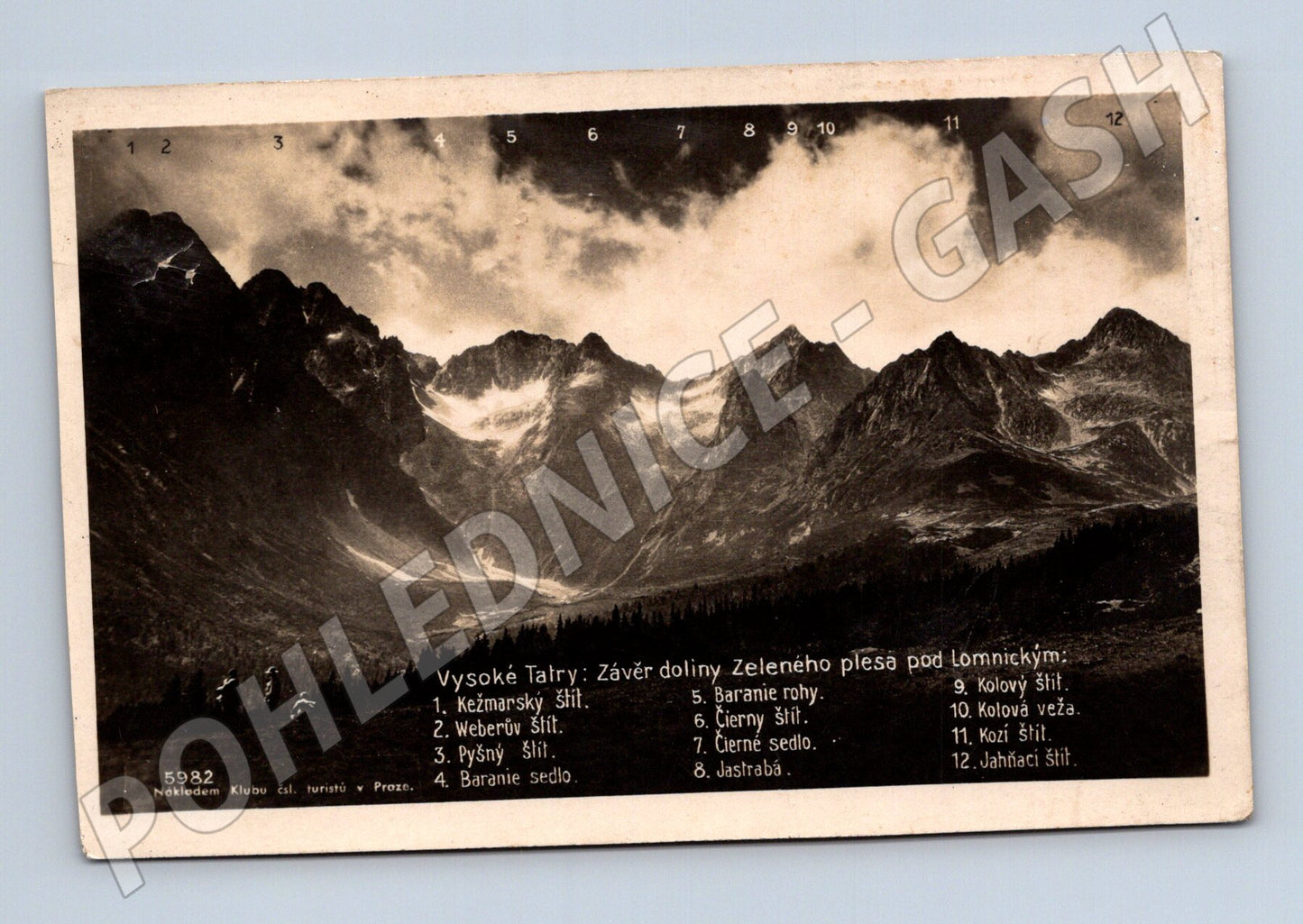 Pohlednice Vysoké Tatry Závěr doliny Zeleného plesa (M11491)