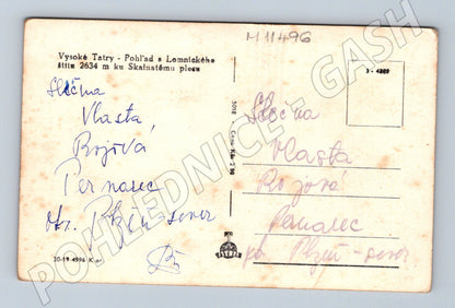Pohlednice Vysoké Tatry - Lomnický štít ke Skalnatému plesu (M11496)