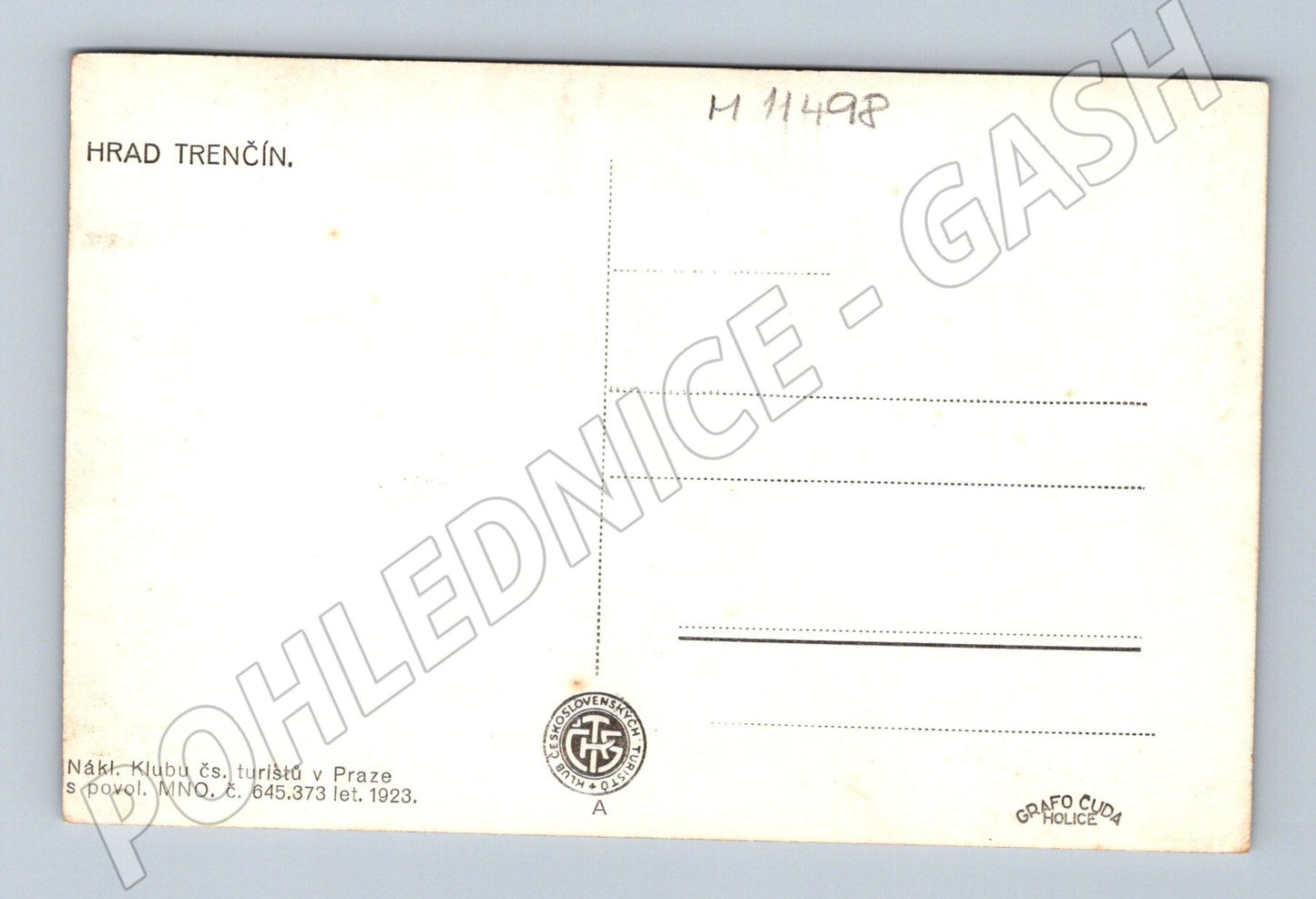 Pohlednice Trenčínský hrad - historická pohlednice (M11498)
