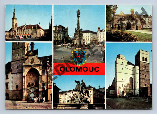 Pohlednice Olomouc koláž památek Orbis (M115)