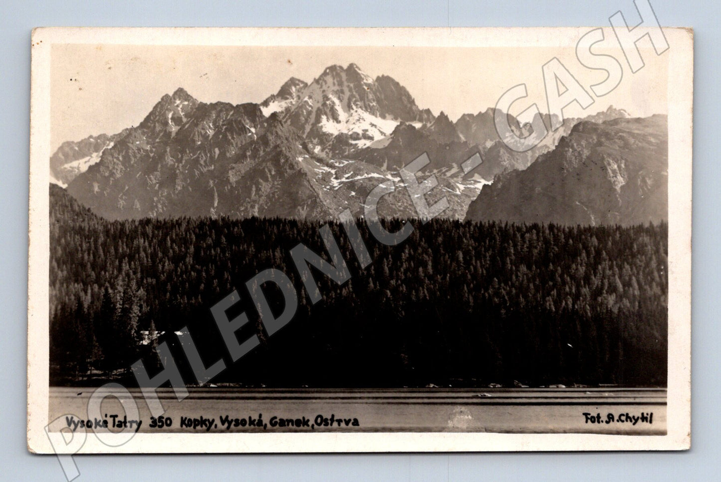 Pohlednice Vysoké Tatry 1930 - Kopky, Vysoká, Ganek, Ostrva (M11512)
