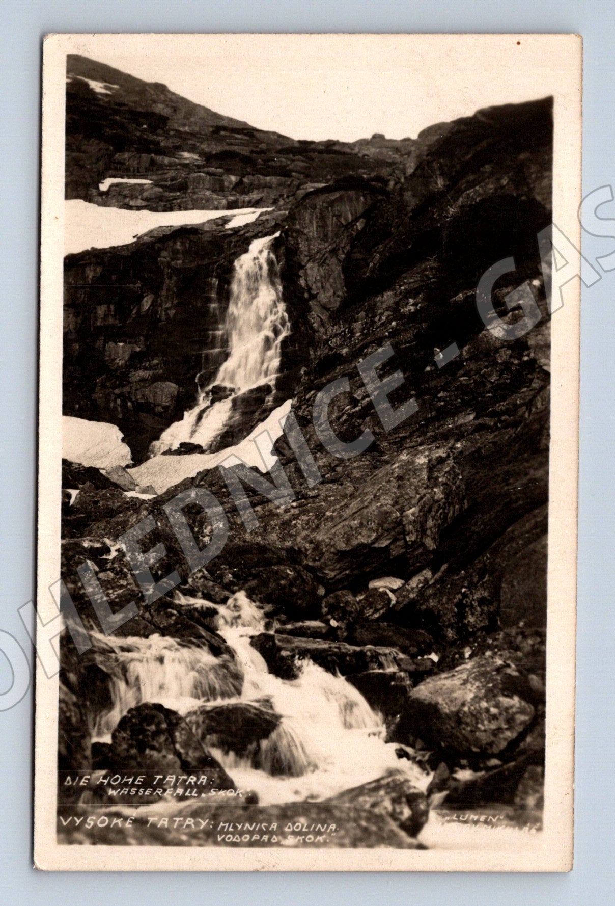Pohlednice Vysoké Tatry – vodopád, Slovensko (M11557)