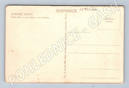 Pohlednice Vysoké Tatry - Rysy, Sedlo Váha, cca 1920 (M11566)