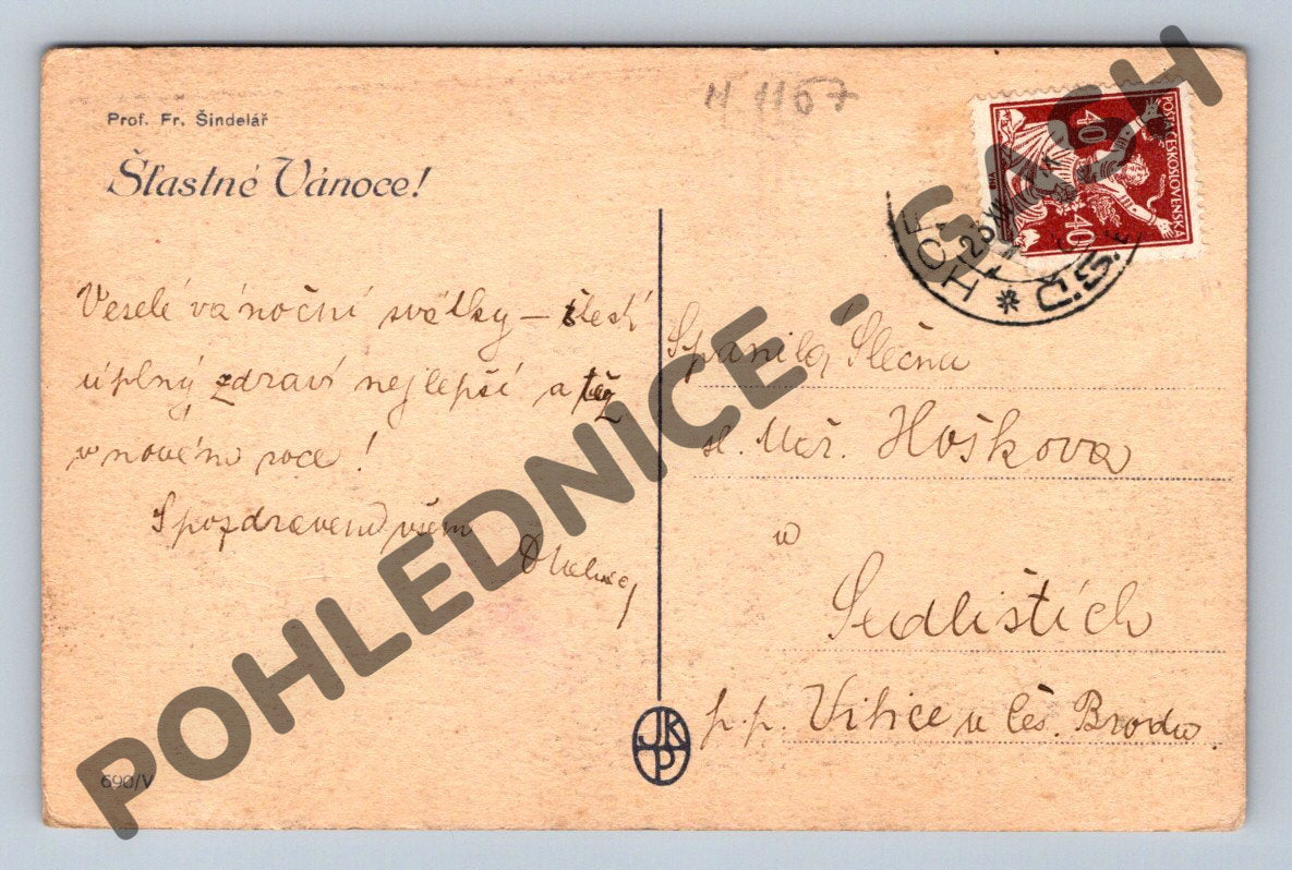 Pohlednice Vánoční etnografie – ČSR (M1157)