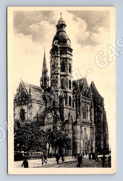 Pohlednice Dóm sv. Alžběty Košice - historická do 1950 (M11625)