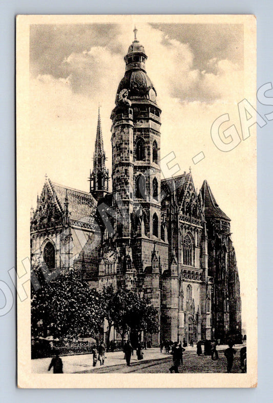 Pohlednice Dóm sv. Alžběty Košice - historická do 1950 (M11625)