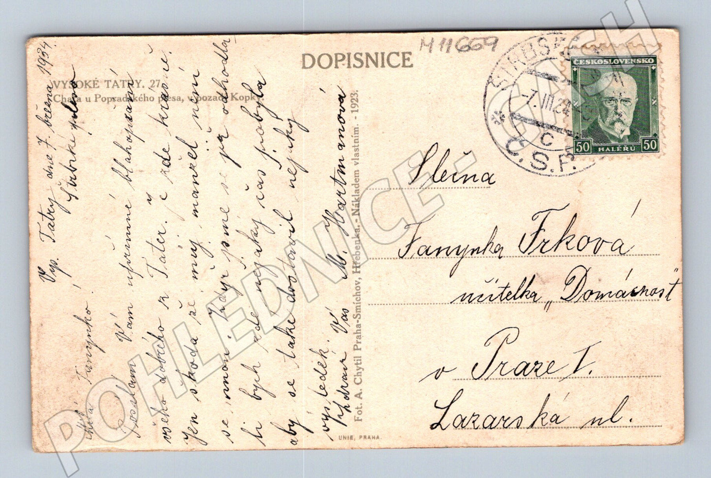 Pohlednice Vysoké Tatry – chata u Popradského plesa (M11669)