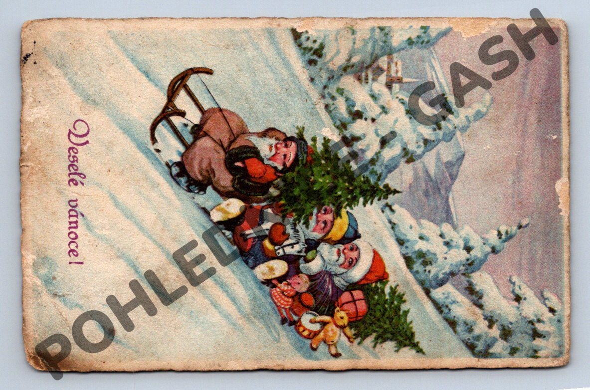 Pohlednice Staré saně – Čechy (M1167)