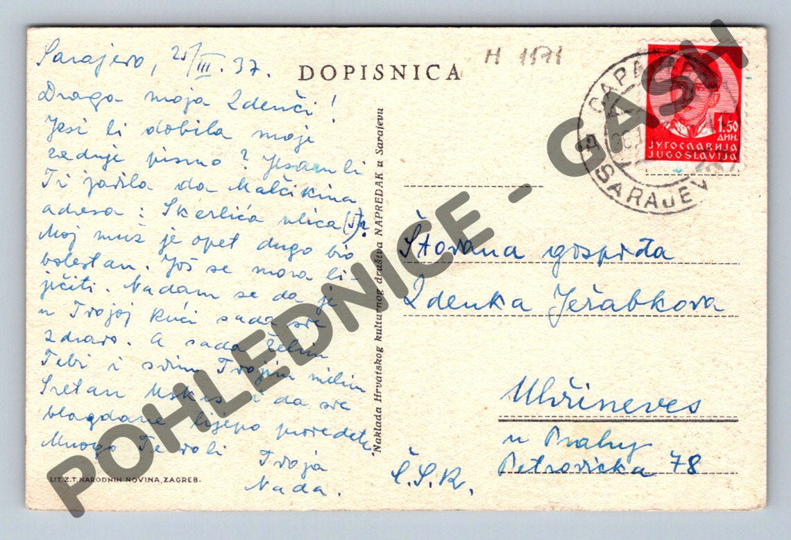 Pohlednice Velikonoce – Bosna Gabriël Jurkić 1937 (M1171)
