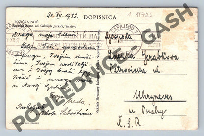 Pohlednice Sretan Božić – kroje Bosna 1932 (M1172)