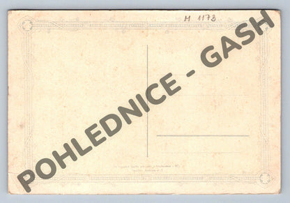 Postcard Czech village - winter motif (M1173)