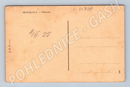 Pohlednice Bratislava Nábřeží 1925 (M11738)