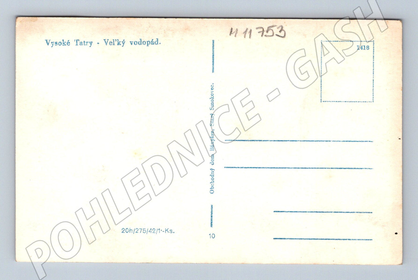Pohlednice Vysoké Tatry - Velký vodopád (M11753)