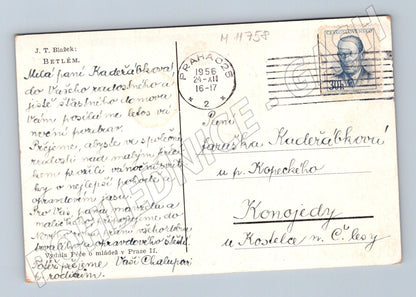 Pohlednice Betlém Vánoční 1956 (M11758)