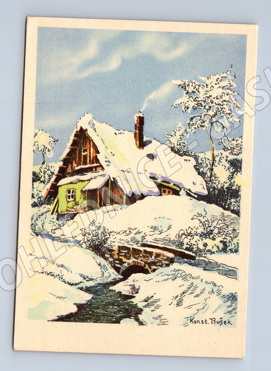 Pohlednice Zimní chalupa (M11761)