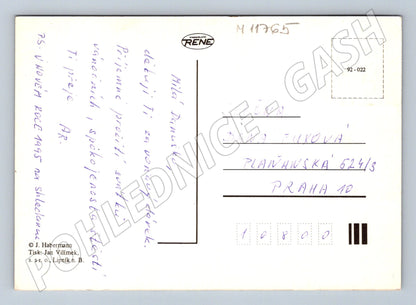 Pohlednice Vánoční – česká zimní vesnice (M11765)