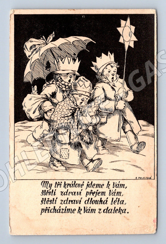 Pohlednice Tři králové – historická (M11769)