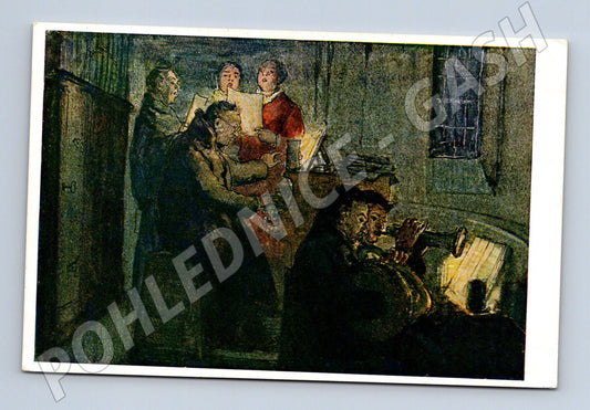 Pohlednice O půlnoční mši – Jos. Tom. Blažek (M11777)