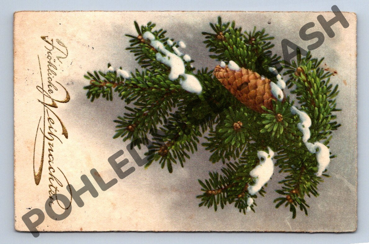 Merry Christmas postcard – Czechoslovakia (M1178)