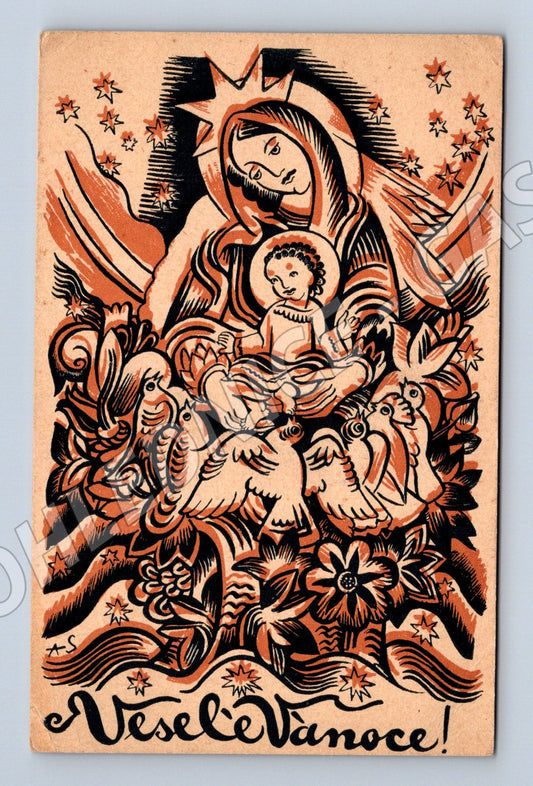 Pohlednice Veselé Vánoce Ant. Slavíček (M11780)