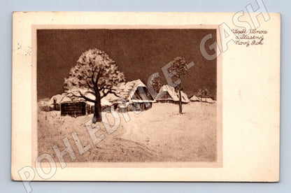 Pohlednice Vánoční Kutná Hora 1935 (M11790)