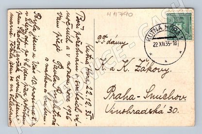 Pohlednice Vánoční Kutná Hora 1935 (M11790)