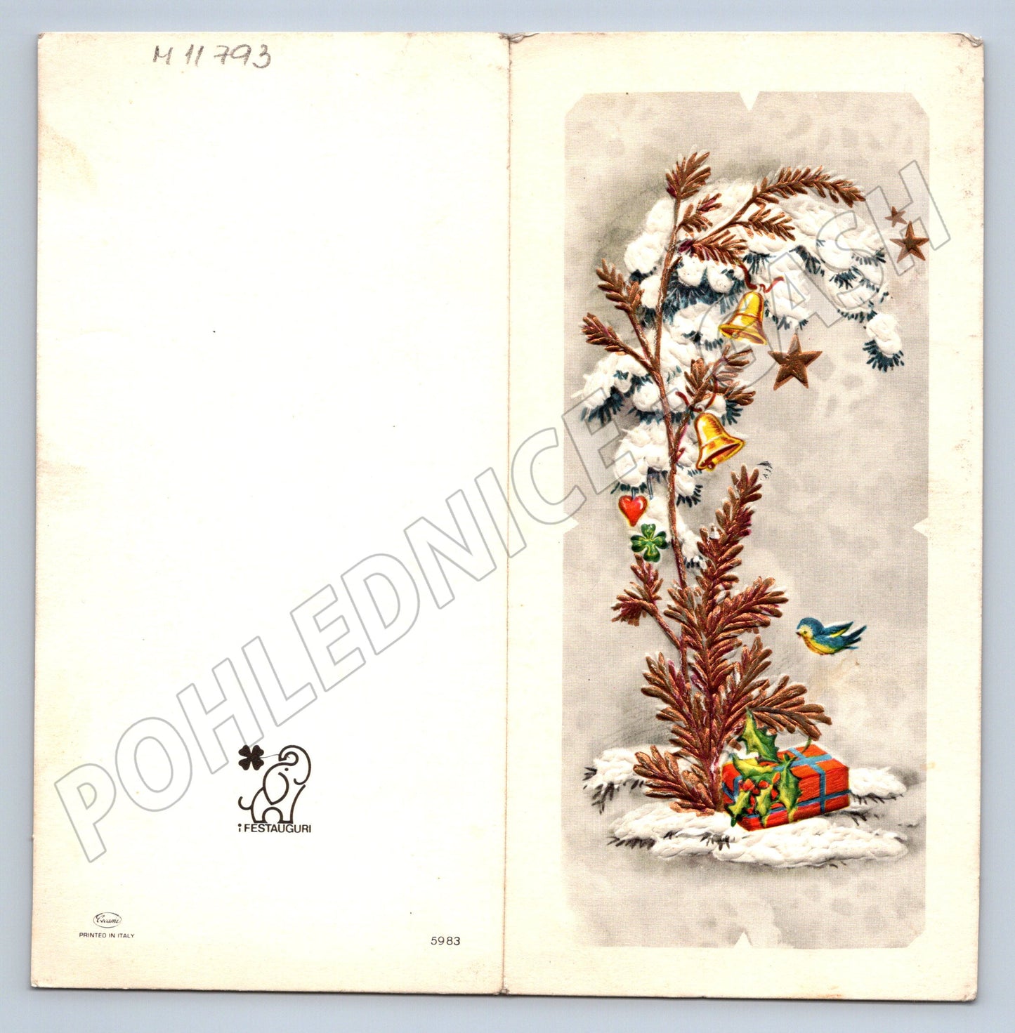 Pohlednice Itálie – embosovaná, FESTAUGURI (M11793)