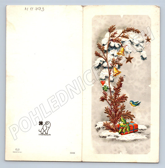 Pohlednice Itálie – embosovaná, FESTAUGURI (M11793)