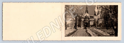 Pohlednice hrad – zimní motiv, černobílá (M11797)