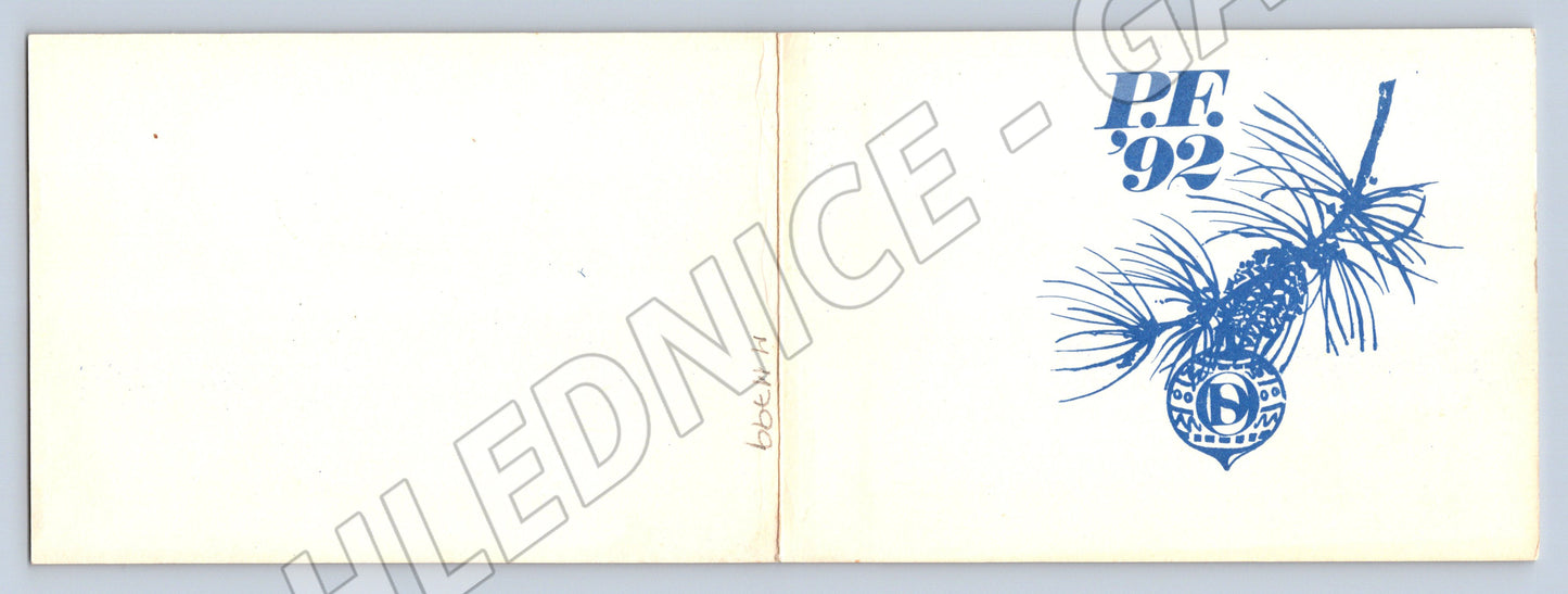Pohlednice Novoroční PF 92 – ODS, Praha 10 (M11799)