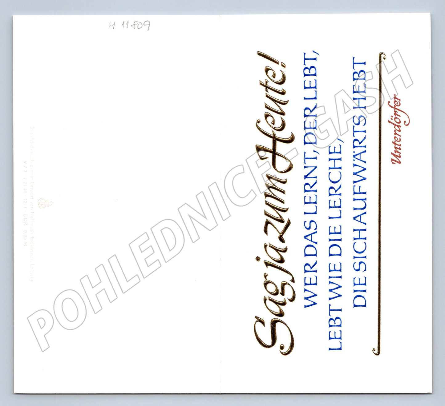 Pohlednice Narozeninové přání DDR (M11809)