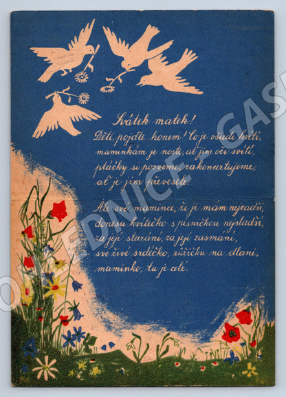 Pohlednice Svátek matek krásné ilustrace (M11811)