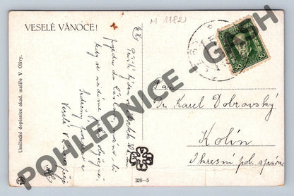 Postcard Girls in traditional costume – Czechoslovakia (M1182)