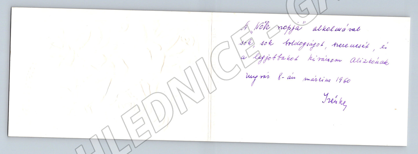 Pohlednice červené růže 1960 skládací (M11823)
