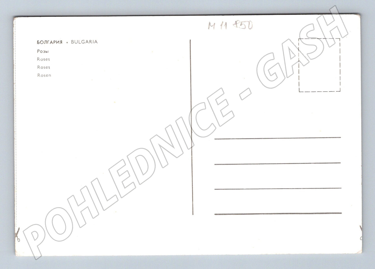 Pohlednice Bulharsko – růže (M11850)
